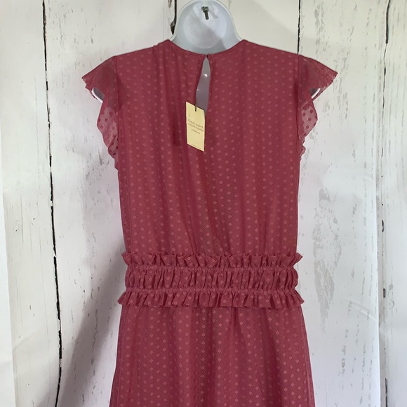 Ella Moon  Ruffle ,  Mini Dress, Mauve, M - Picture 7 of 8